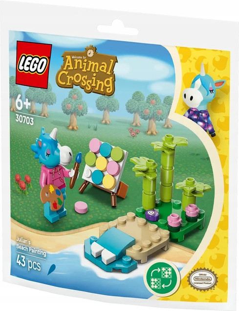 Klocki LEGO 30703 Animal Crossing Julian i Plażowy Obraz Zestaw