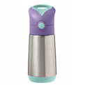 B.box Bidon Termiczny ze Słomką dla Dzieci 12m+ Szczelny 350 ml Lilac Pop