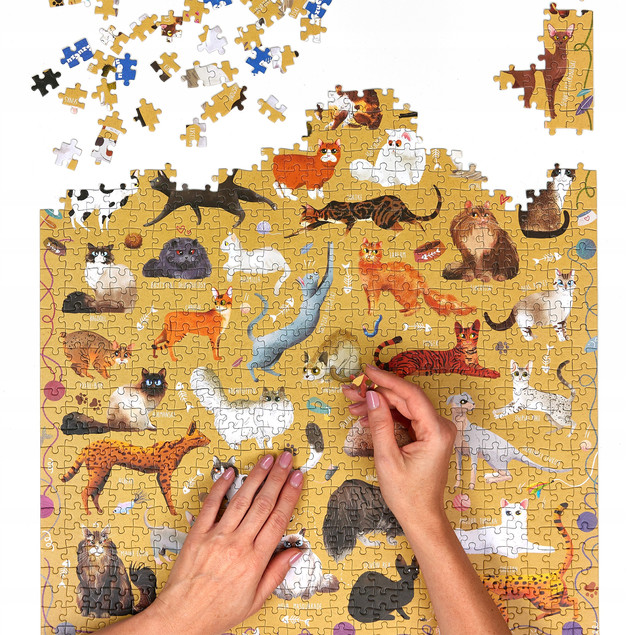 Puzzlove CzuCzu Koty Puzzle 1000 elementów – Układanka Rodzinna