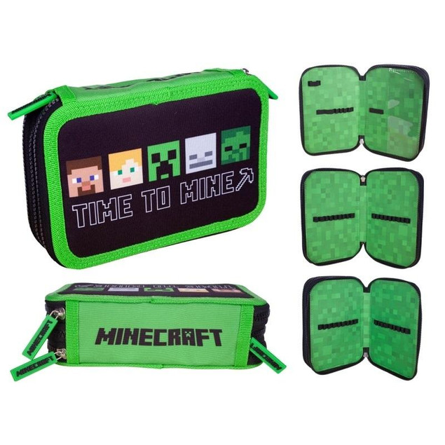 Piórnik potrójny Jumbo BW Minecraft AC3