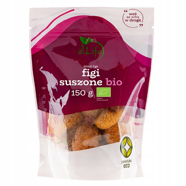 BIOLIFE Figi Suszone Niesiarkowane Wysoka Zdrowie 150g