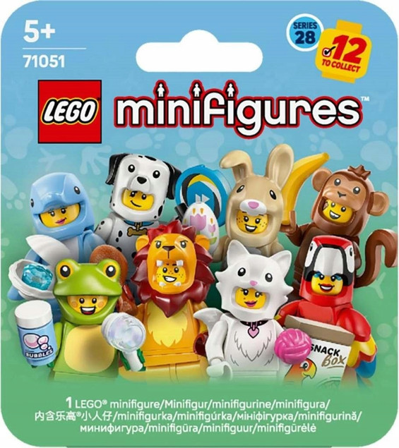 LEGO Minifigures Seria 28 – Zwierzęta (71051) – Zestaw 24 Figurek Kolekcjonerskich