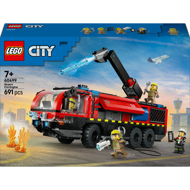 LEGO City Lotniskowy Wóz Strażacki 60499 – Akcja Ratunkowa z Armatką Wodną