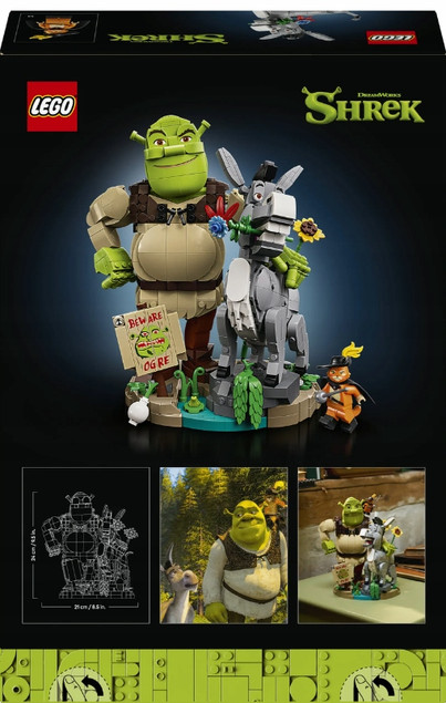 LEGO 72423 Shrek, Osiołek i Kot w Butach – Zestaw Kolekcjonerski dla Dorosłych
