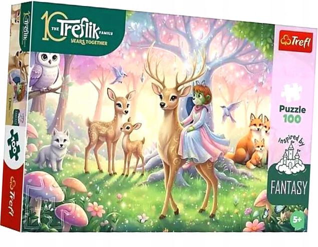 Puzzle Trefl 100 el. Zwierzęta z Magicznego Lasu