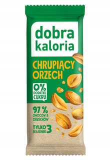 DOBRA KALORIA Fit Zdrowy Baton Chrupiący Orzech Daktyle Bez Cukru VEGE