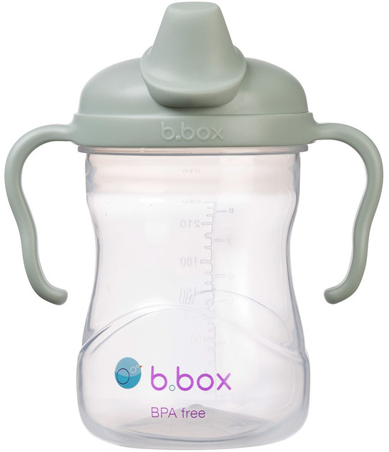 Kubek niekapek B.Box 240 ml oliwkowy 4m+ z miękkim ustnikiem