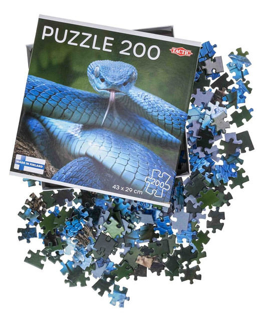 Puzzle Tactic 200 elementów - Niebieska Żmija Blue Viper Snake