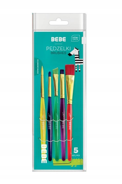 Pędzelki akrylowe 5szt BB Kids