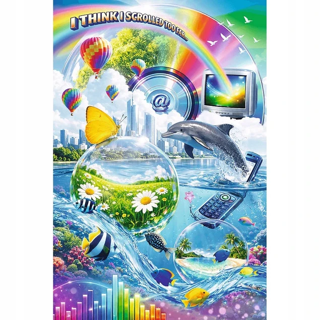 Puzzle Trefl Flamingo Y2K Detal 1