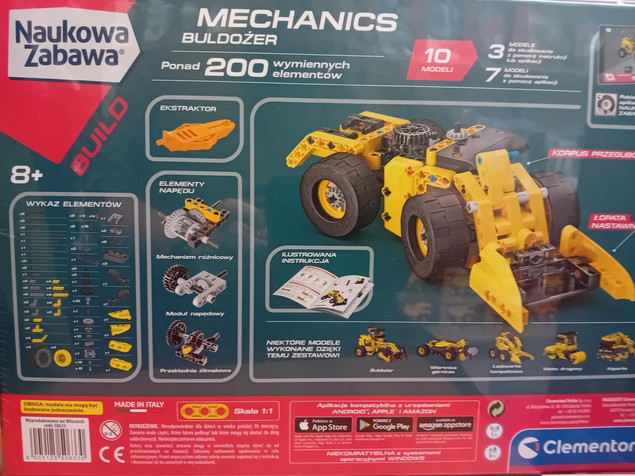 Pojazd Buldożer Budowa Laboratorium Mechaniki 8+ Clementoni