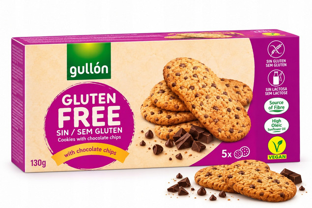 Ciastka z owsem i czekoladą bez glutenu 220g GULLON