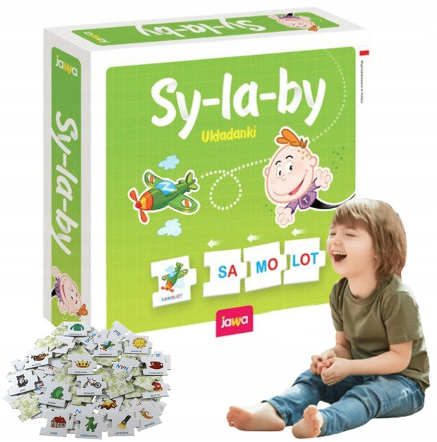 Sylaby Gra Edukacyjna Planszowa Układanki Nauka Czytania 6+ Jawa 0734