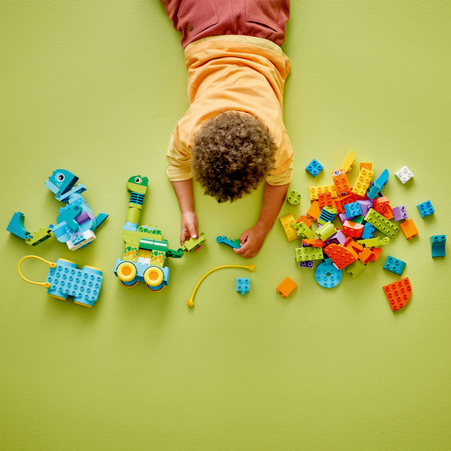 LEGO DUPLO 10451 3w1 Dinozaury na Kółkach Kreatywne Klocki dla Dzieci 3+