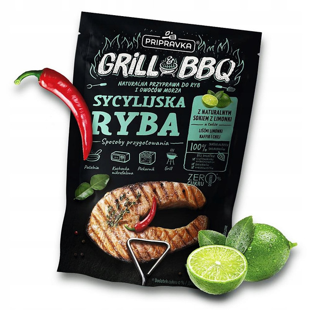 Przyprawa do RYBY po SYCYLIJSKU Sok z Limonki Kaffir Chili Pripravka 30g