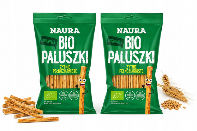 ZESTAW 2 SZTUK Naura Paluszki Żytnie Pełnoziarniste Bio 45G