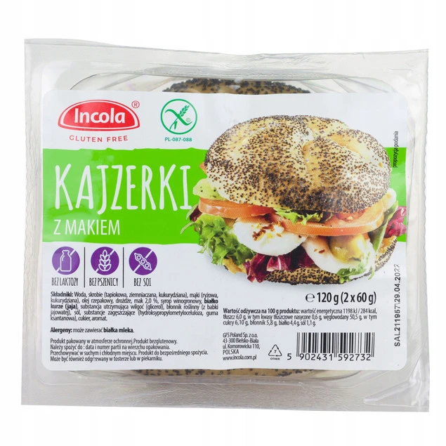 Incola kajzerka z makiem bezglutenowa
