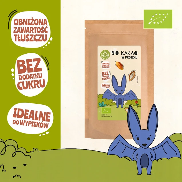 Bio Kakao w proszku 200 g HELPA ekologiczne_2