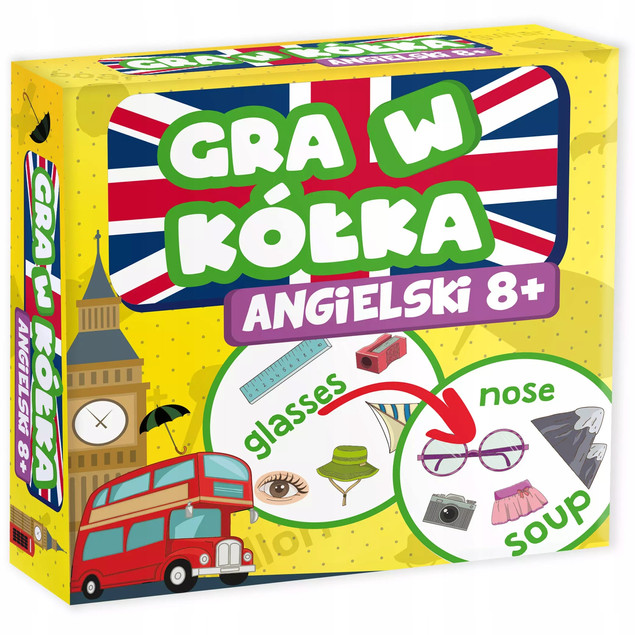 Gra Planszowa Gra w Kółka Angielski 8+ Kangur - Spostrzegawczość Nauka Języka