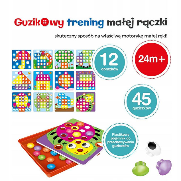 Układanka guzikowa motylek 2+ – Askato