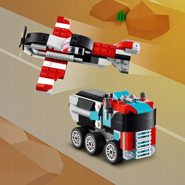 LEGO Creator Ciężarówka Z Platformą i Helikopterem 270el. 7+ 31146