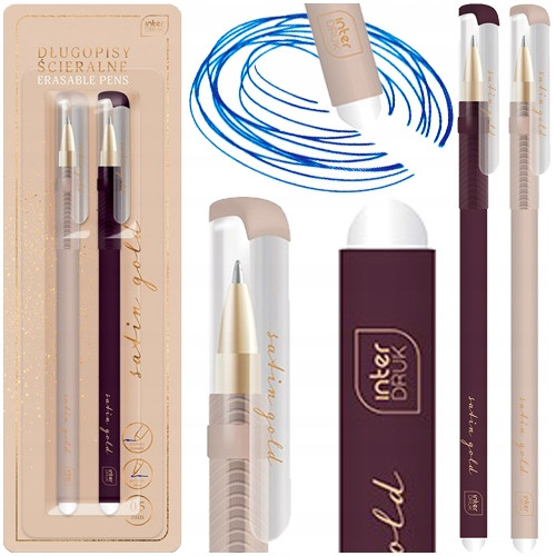 Długopis ścieralny Satin Gold 2szt