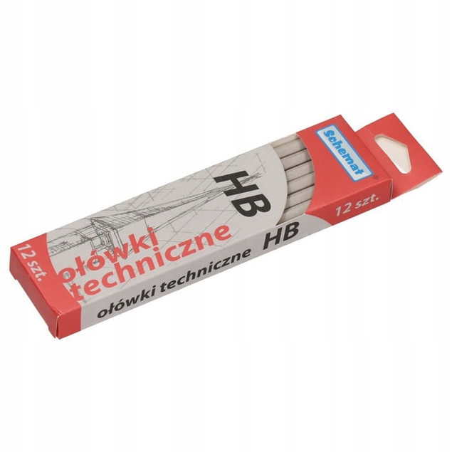 Ołówki techniczne HB 12 sztuk