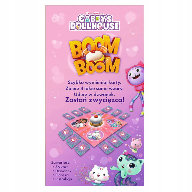 Boom Boom KOCI DOMEK GABI Gra Planszowa Rodzinna 6+ Trefl 02548