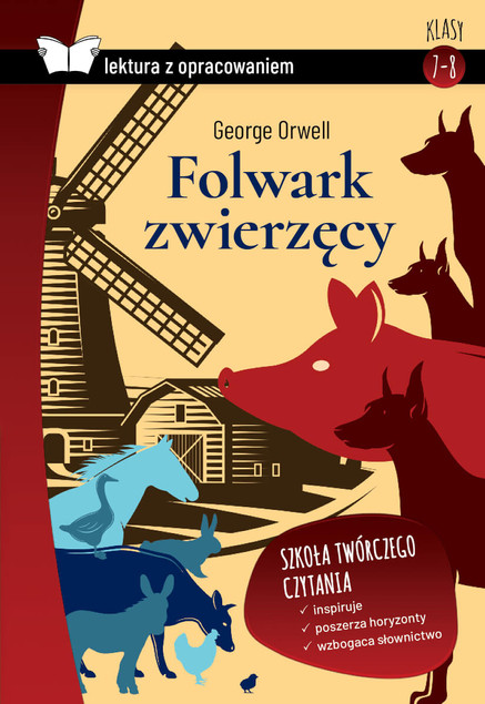 Folwark Zwierzęcy George Orwell z Opracowaniem TW Lektura SBM Twarda