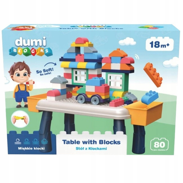 Zestaw Dumel Discovery Stół z klockami 80 el.