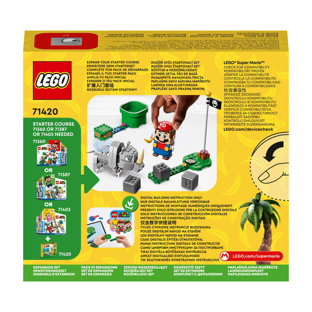 LEGO Super Mario Nosorożec Rambi Zestaw Rozszerzający 106el. 7+ 71420 OUTLET