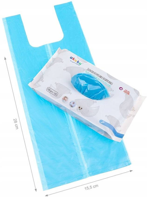 4x Pachnące Woreczki Na Zużyte Pieluszki 100 Akuku