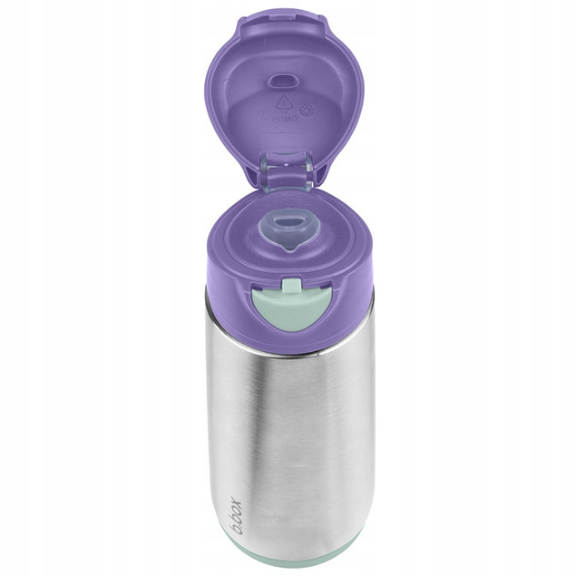 B.box Butelka Termiczna Sportowa z Ustnikiem 500ml Stalowa Lilac Pop 3+