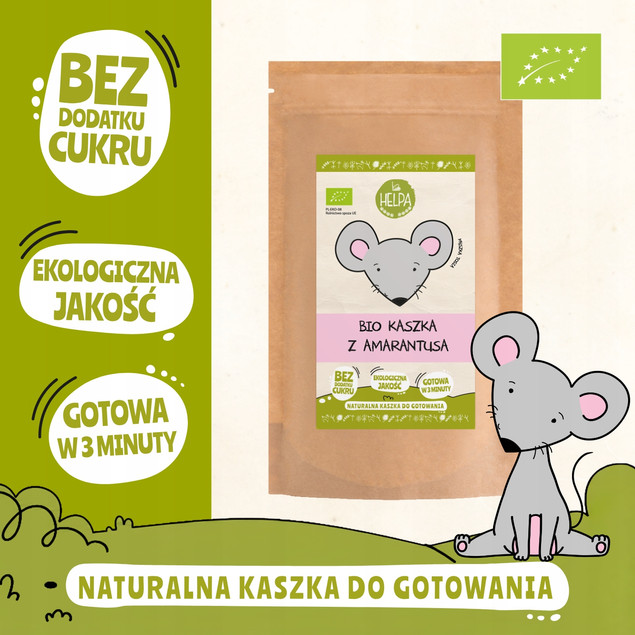 Bio Kaszka z Amarantusa 200 g HELPA eko, bez dodatku cukru, bezmleczna