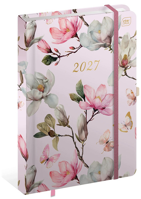 Kalendarz książkowy Interdruk 2027 B5 192 str. Metallic Magnolia