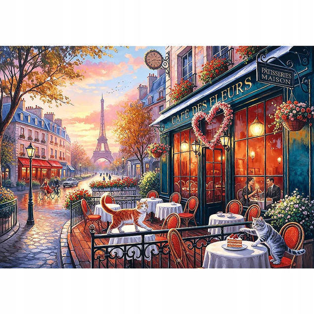 Puzzle Trefl 500 el. Love Story: Miłość w Paryżu Premium Plus Quality