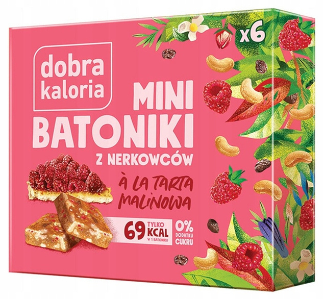 36x DOBRA KALORIA Zestaw Mini Batoników Bez Cukru Zdrowe Batony Mix Smaku