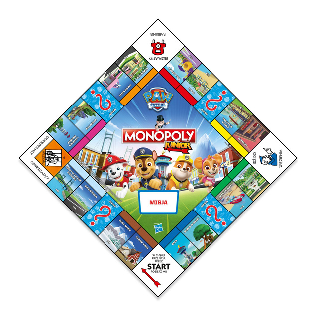 MONOPOLY Junior PSI PATROL Gra Planszowa Rodzinna Winning Moves