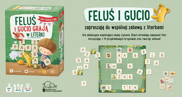 Feluś i Gucio grają w literki Nasza Księgarnia
