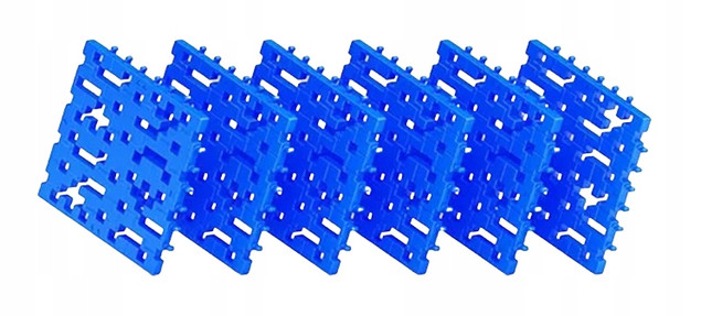 Meli Basic Blue Baseplate 6 sztuk – Płytki do Klocków 8,4x8,4cm