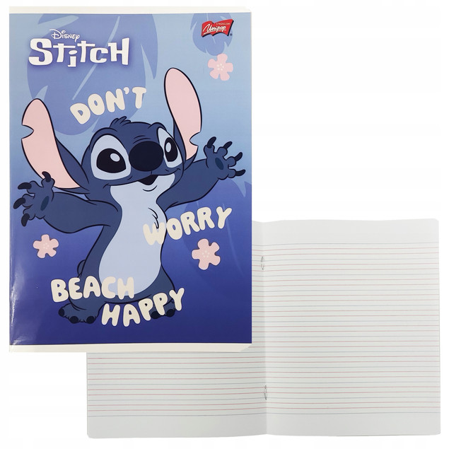 STITCH ZESZYT A5 W 3 LINIE KOLOROWE 16 KARTKOWY STITCH-4 SZTUKI MIX-6757