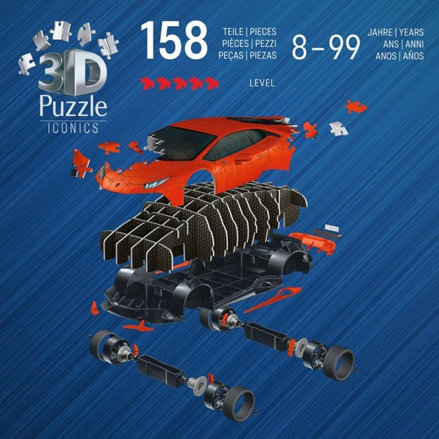 Puzzle 3D Iconics Lamborgh.Huracán EVO-Arancio