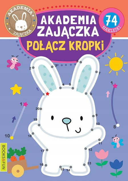 Akademia Zajączka Połącz Kropki 74 Naklejek BooksAndFun