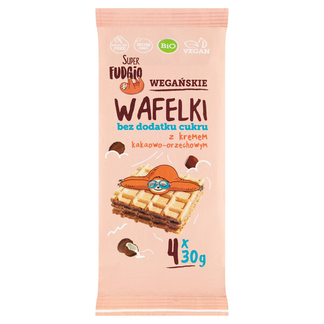 Wafelki z kremem kakaowo-orzechowym Super Fudgio 4 x 30 g
