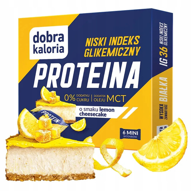 Mini batoniki proteinowe IG MCT Lemon Cheesecake Bez Cukru Dobra Kaloria