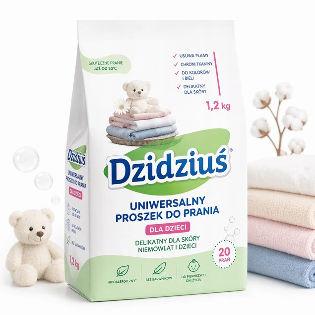 Dzidziuś proszek do prania hipoalergiczny uniwersalny dla dzieci 1,5 kg