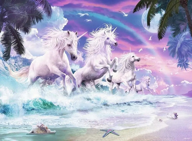 Puzzle Ravensburger 150 elementów Jednorożce na Plaży