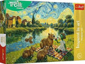 Puzzle 100 Karmiąc kapibary Inspired By Art Rodzina Treflików Trefl