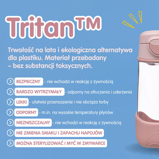 B.box Bidon Tritanowy Chill Out 450 ml z Ustnikiem 12m+ dla Dziecka