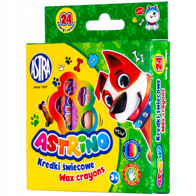 Kredki świecowe 24 kolory Astrino ASTRA